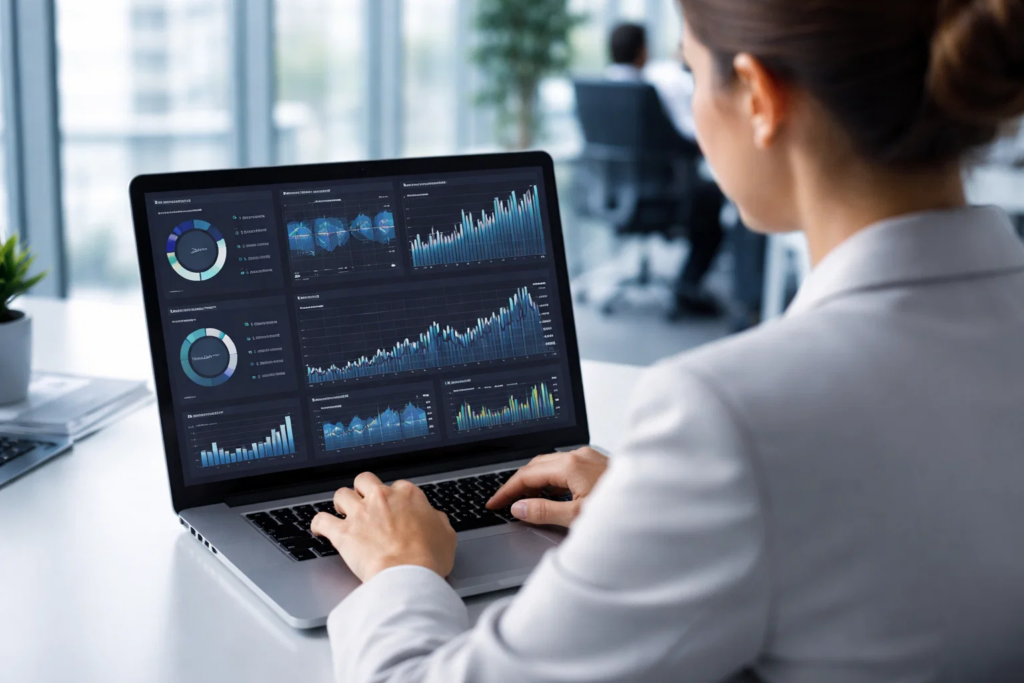 Courtier en financement court terme conseillant un dirigeant d’entreprise