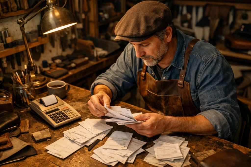 Dirigeante de PME utilisant des outils numériques pour piloter sa trésorerie