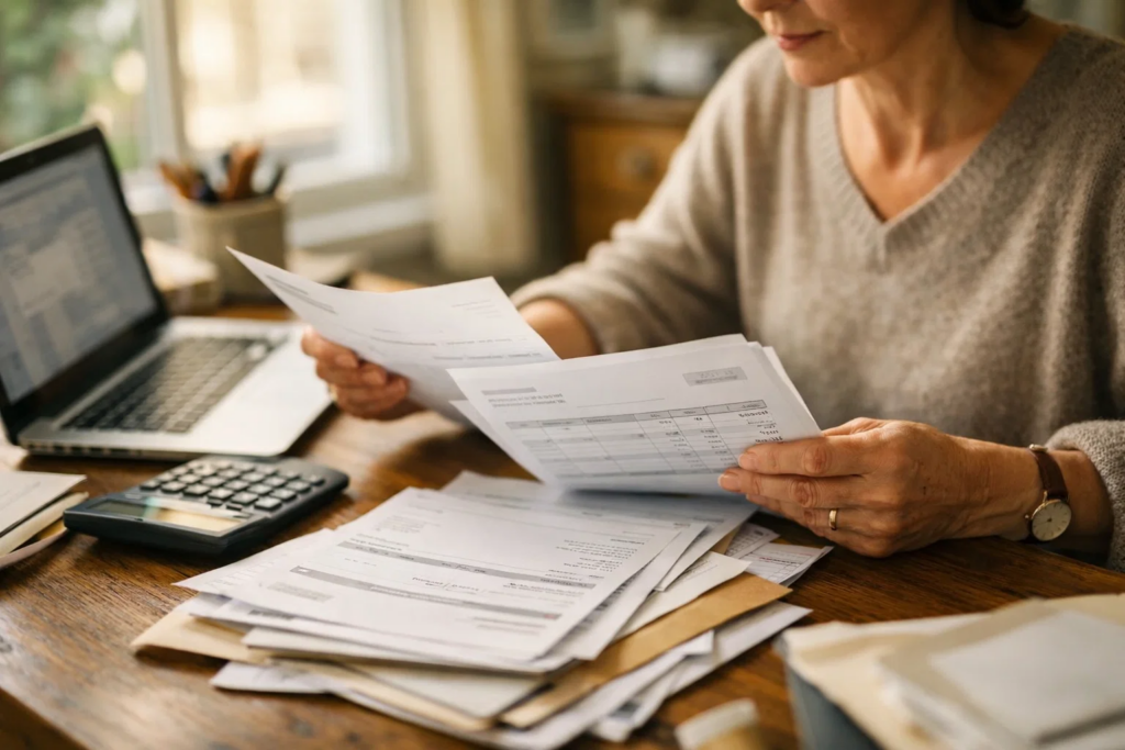 dirigeant-pme-examine-factures-clients-affacturage-tresorerie