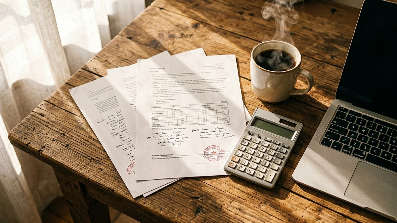 documents-financiers-et-calculatrice
